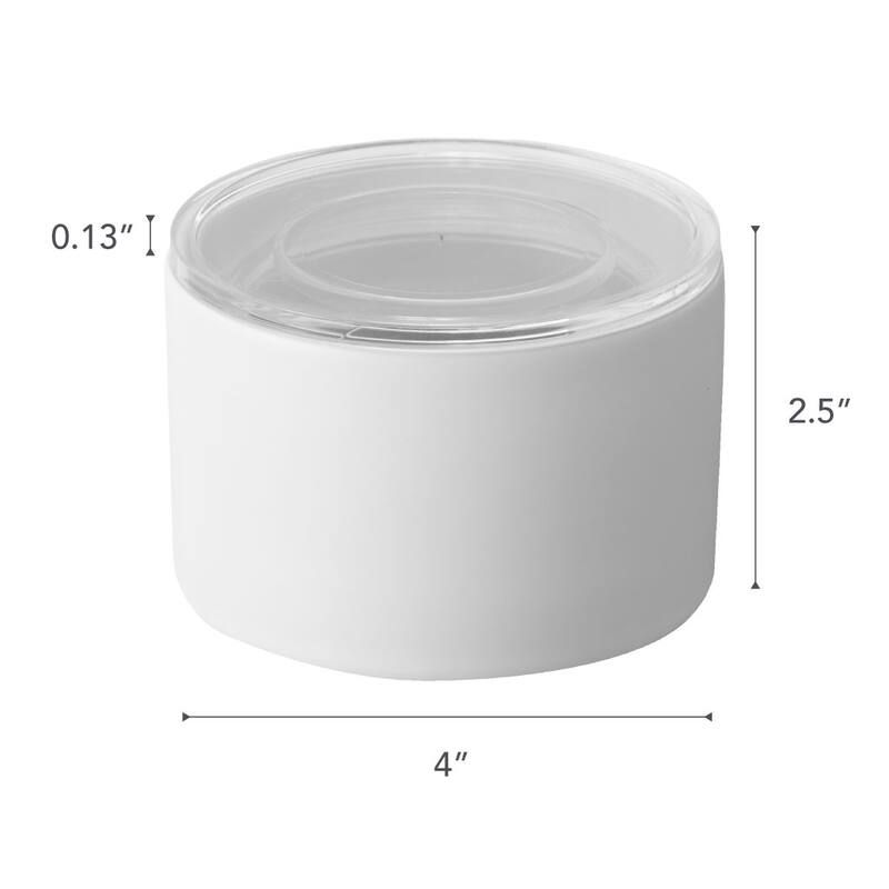 Yamazaki Home Ceramic Canister - Small, Ceramic, 1 cup, 240 milliliters - L 4.13 x W 4.13 x H 2.76 inches