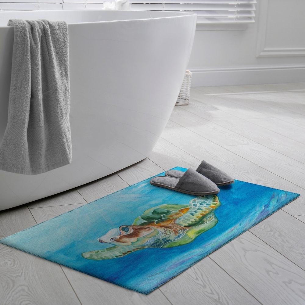 Indoor/Outdoor Harpswell Turtle Washable Rug