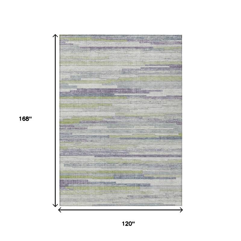 HomeRoots Striped Transitional Rectangle Outdoor Rug