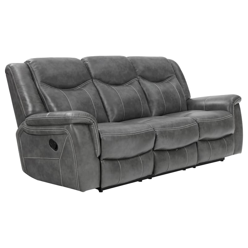 Conrad Upholstered Padded Arm Motion Sofa Grey - Grey