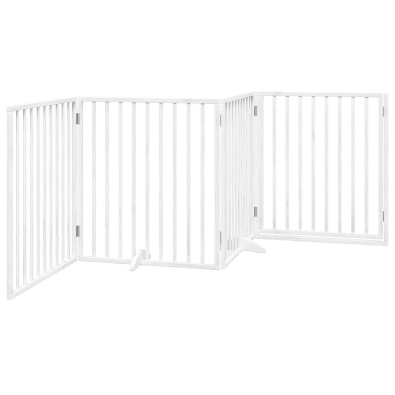 vidaXL Dog Gate Foldable Poplar Wood