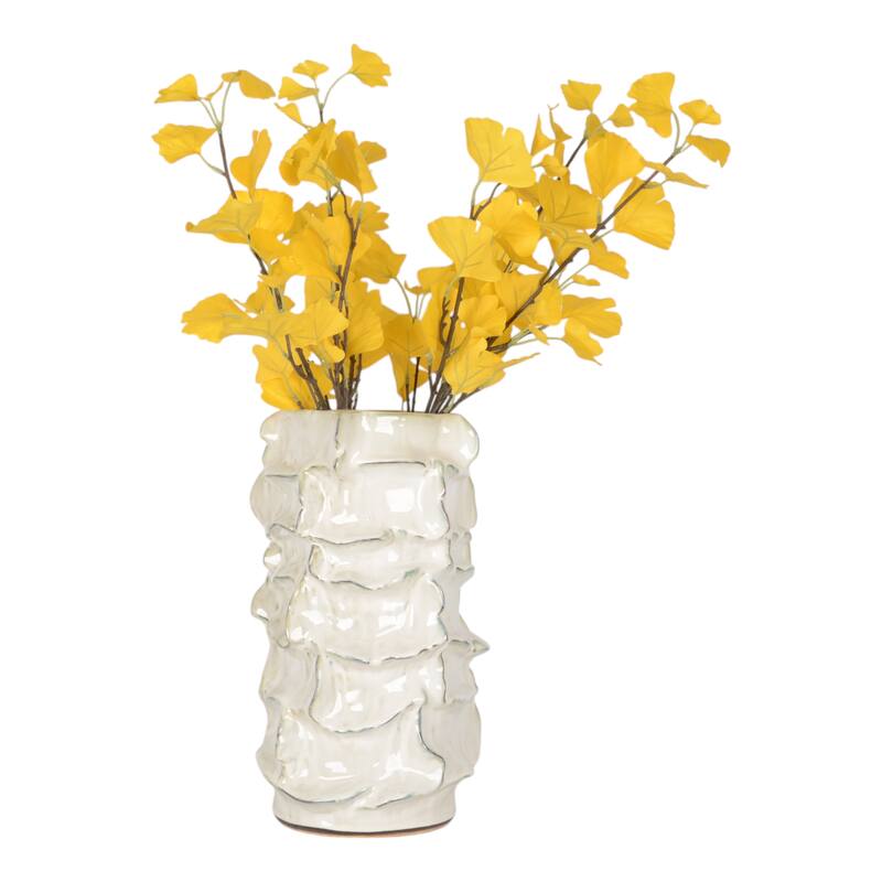 Ceramic Decorative Vase Accent Piece Glazed Finish Capri Style