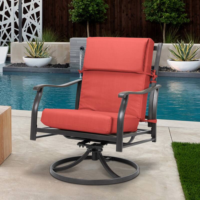 Aoodor Patio High Back Chair Cushions Set of 2
