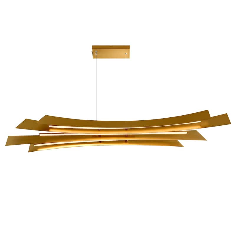 Candora Integrated LED 72in Brass Chandelier