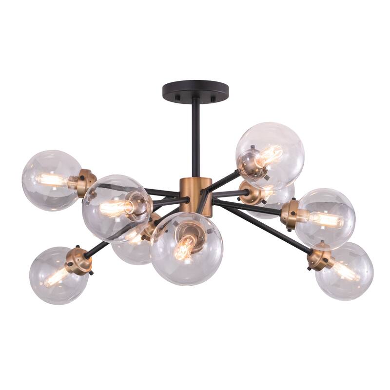 Orbit Sputnik Bronze Industrial Semi-flush Ceiling Light Fixture