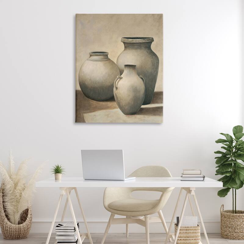 Stupell Trio of Vases Still Life Canvas Wall Art Design By André Mazo