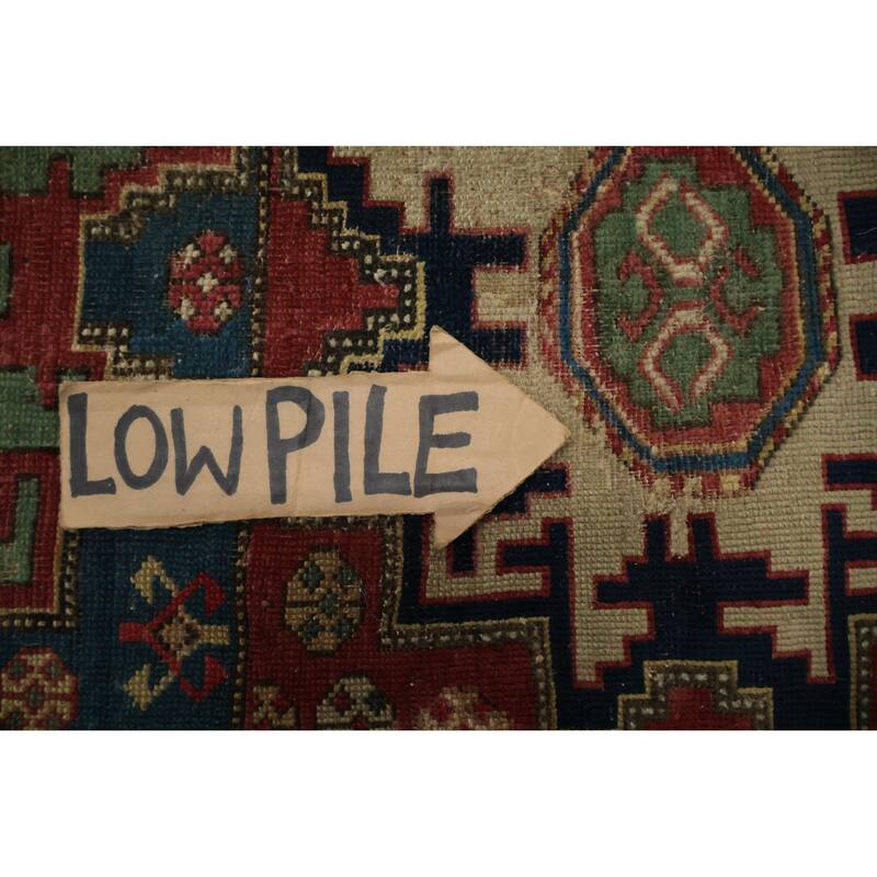 Hand Knotted Oriental 100% Wool Carpet Traditional Tribal Red Kazak Area Rug - 5' 6'' X 3' 3''