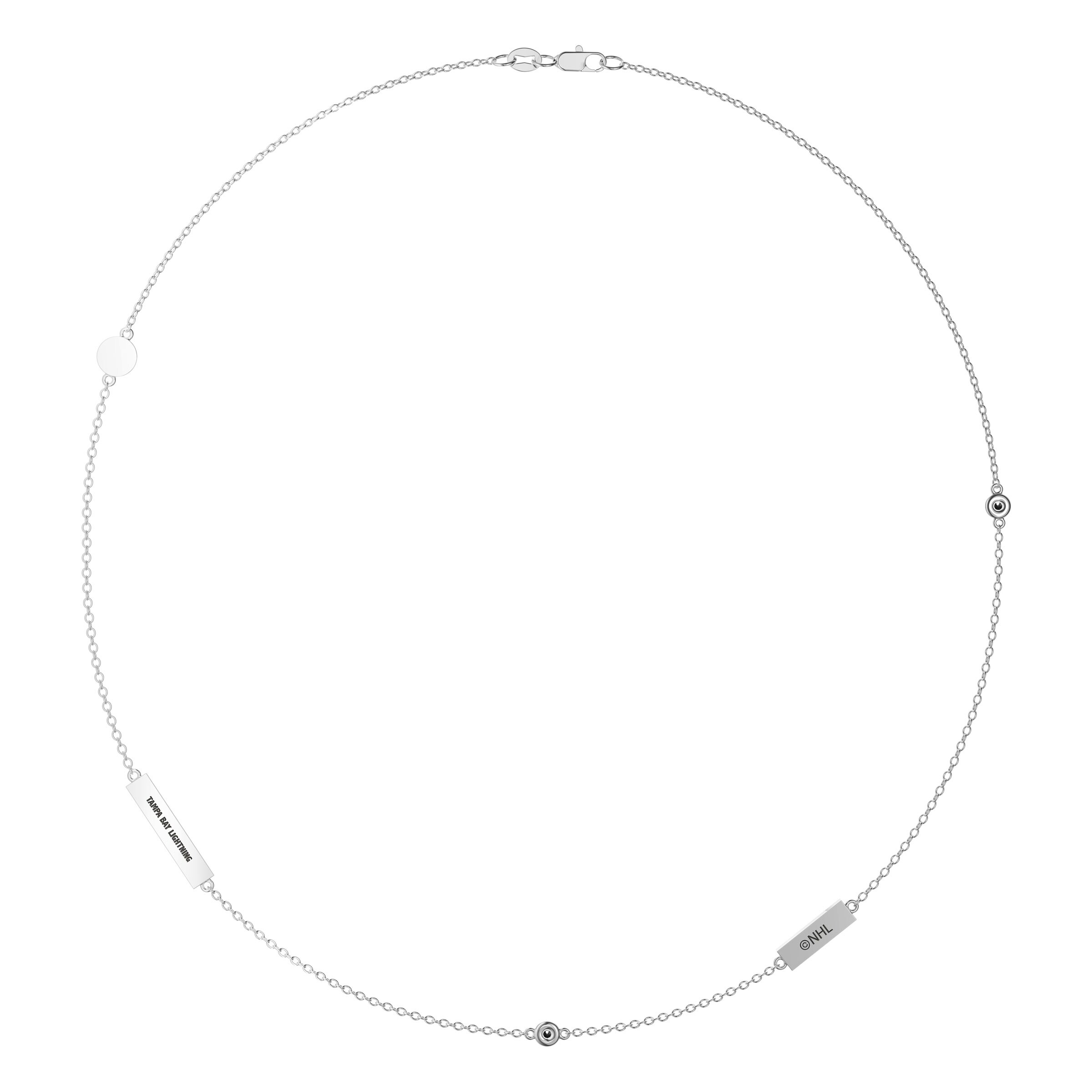 Shop Tampa Bay Lightning Black Onyx Chain Necklace In Sterling