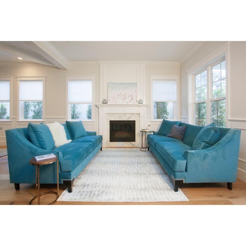 EXQUISITE RUGS Bamboo Silk Hand-knotted Grey/Silver Area Rug