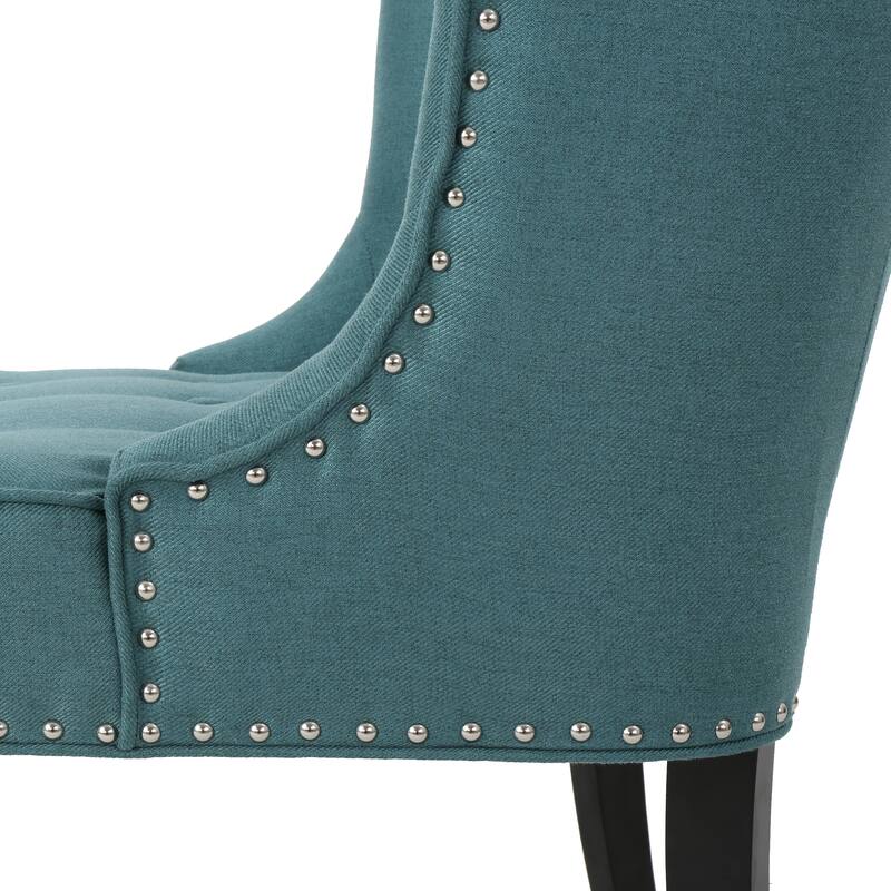 Teal 28" Accent Chair with Waffle Stitching