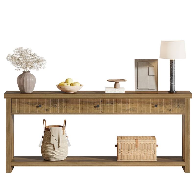 70.9" Extra Long Console Table with Drawers & Storage, Entryway Sofa Couch Foyer Accent Table for Living Room Hallway Entrance