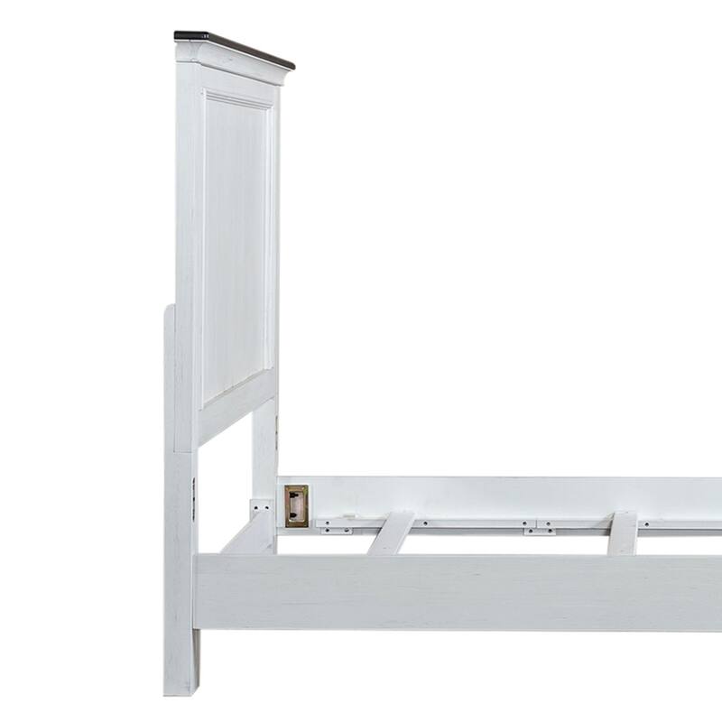 Allyson Park Wirebrushed White Charcoal Twin Panel Headboard
