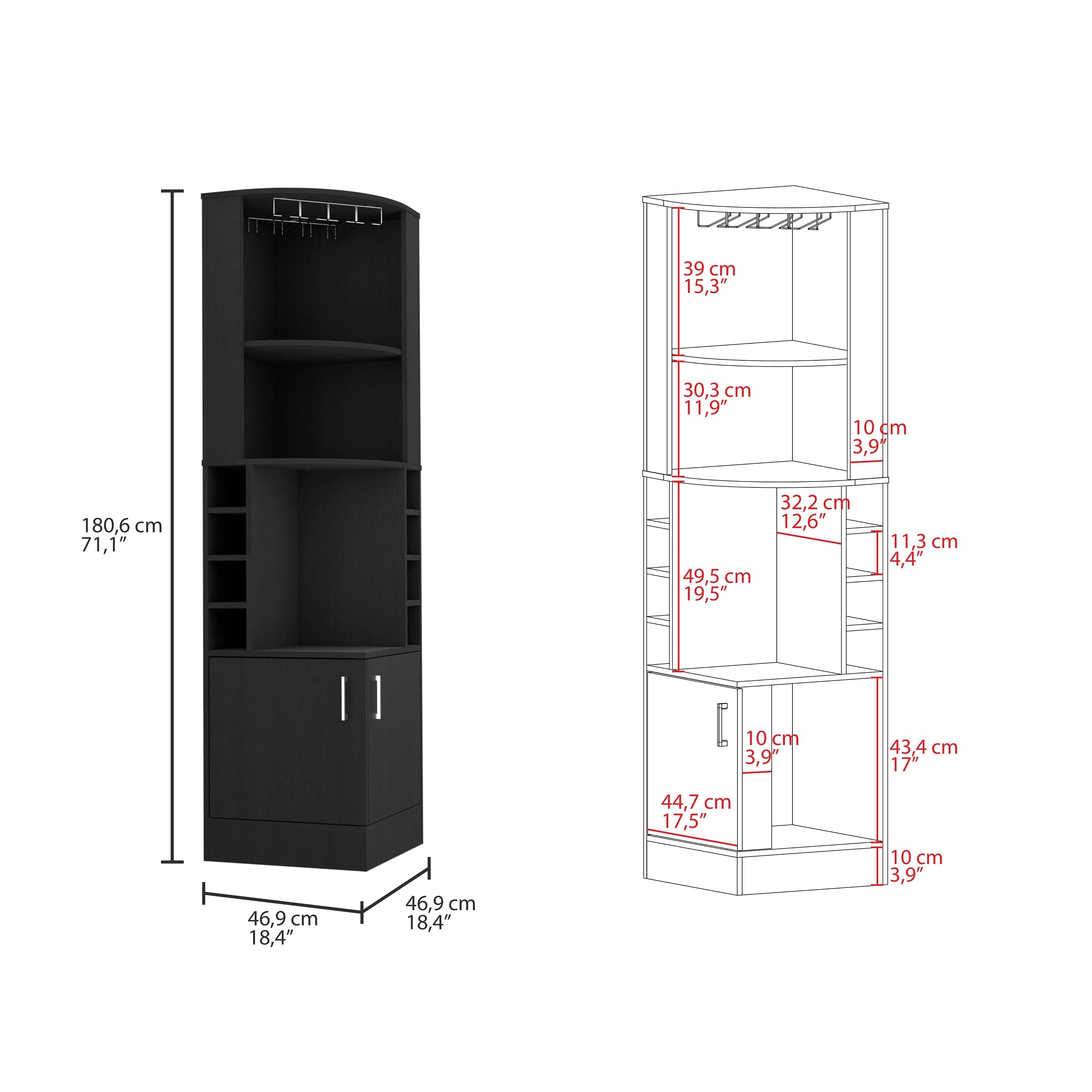 Tuhome syrah hotsell corner bar cabinet