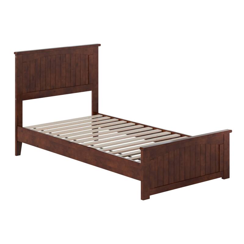 Naples Solid Wood Low Profile Platform Bed with Matching Footboard