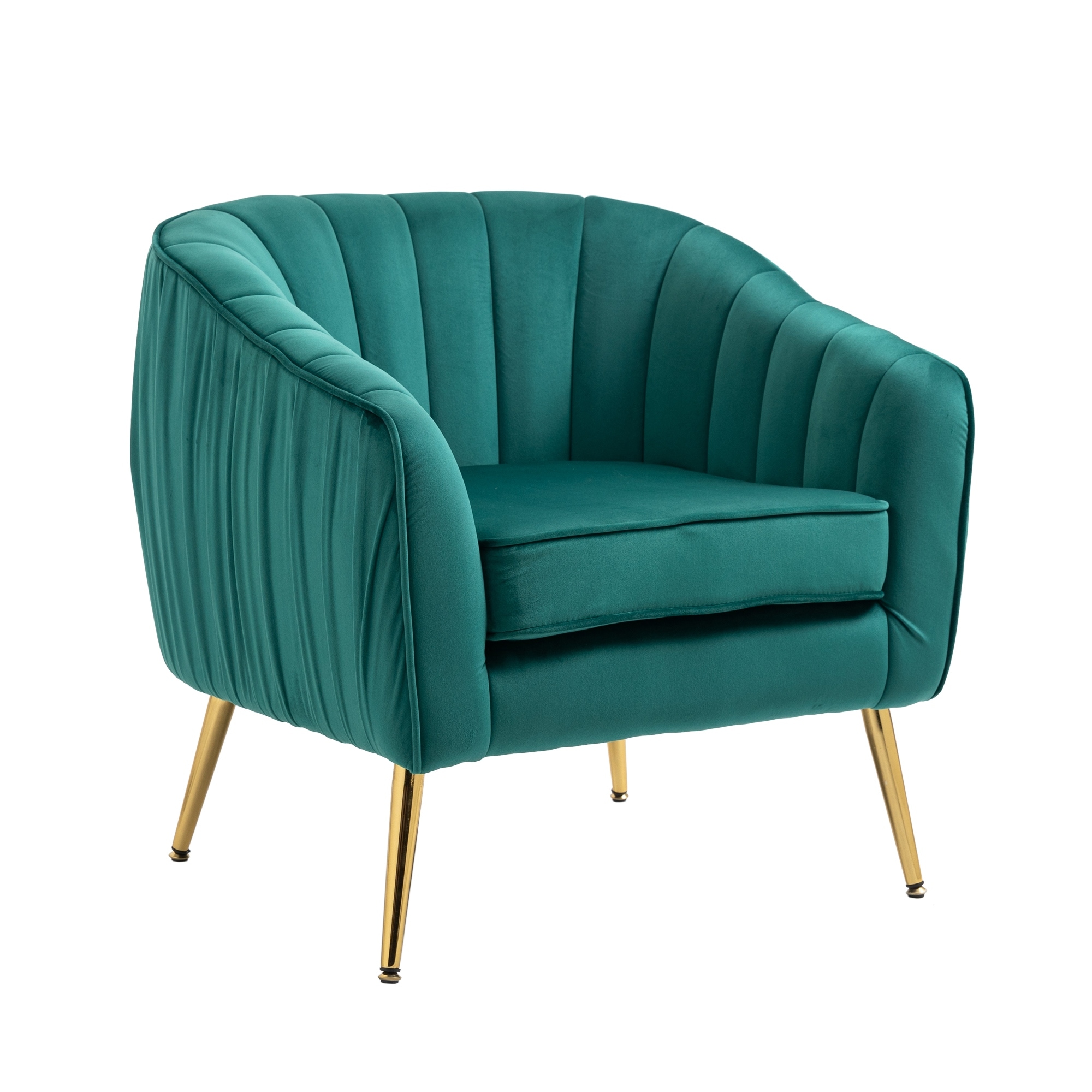 Green velvet scallop hotsell chair