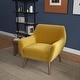 preview thumbnail 7 of 15, GDFStudio - Panom Modern Velvet Upholstery Lounge Chair with Walnut Wood Legs & High-density Foam Cushions
