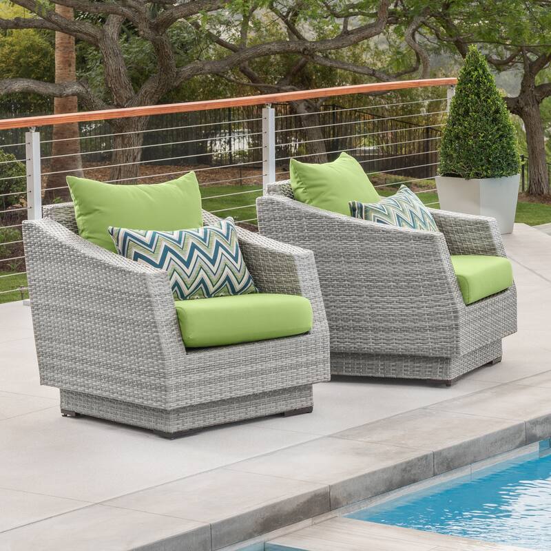 Cannes 2 Piece Sunbrella Outdoor Patio Club Chairs