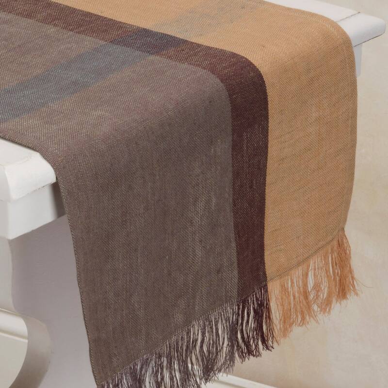 SERENE 100% Flax Linen Table Runner | Handmade | Fairtrade | Upcycled | Nature-Inspired Decor by Sustainable Threads