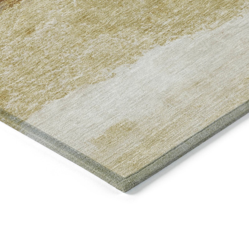 Machine Washable Indoor/Outdoor Watercolor Ombre Chantille Rug