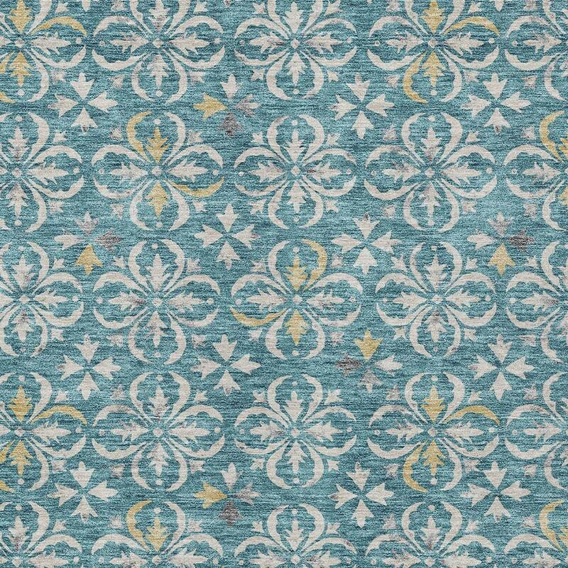 HomeRoots Floral Transitional Rectangle Outdoor Rug