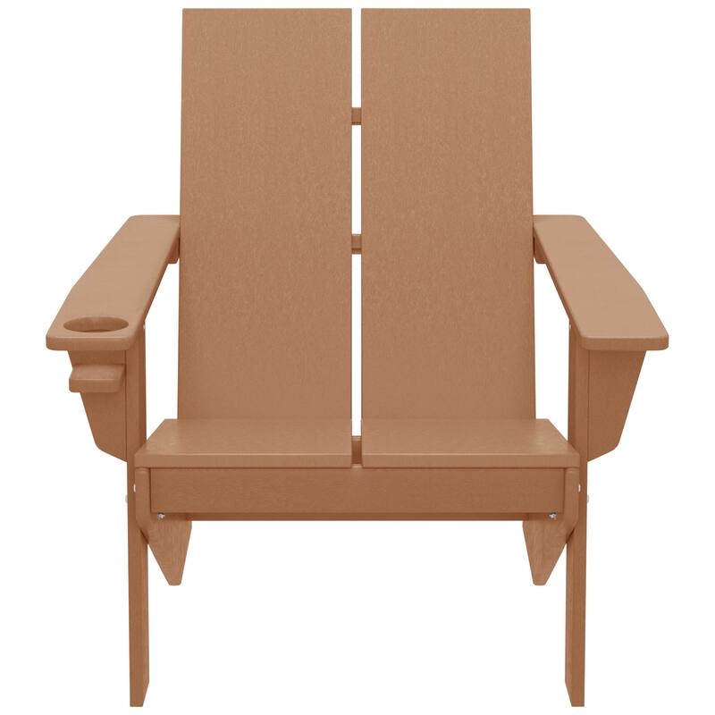 Coastin Modern Poly Adirondack Chair (Set of 2), Black