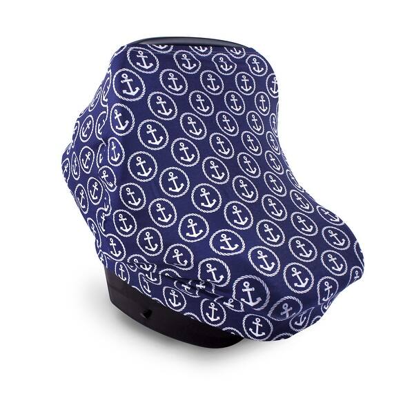 slide 1 of 1, Hudson Baby Infant Boy Multi-use Car Seat Canopy, Anchors, One Size - Anchors Anchors