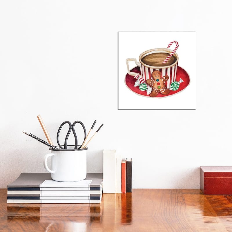 iCanvas "Gingerbread and a Mug Full of Cocoa III" by Elizabeth Medley Canvas Print - 12x12x0.75