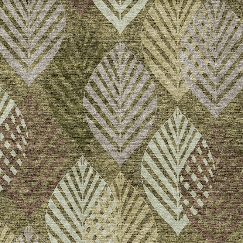 HomeRoots Floral Transitional Rectangle Outdoor Rug