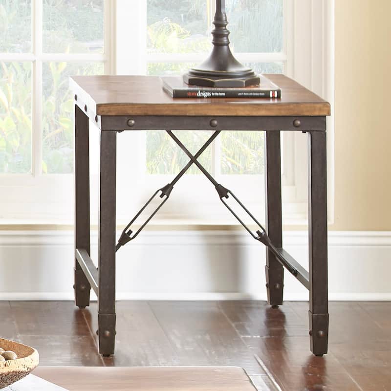 Steve Silver Gatling Natural Industrial End Table