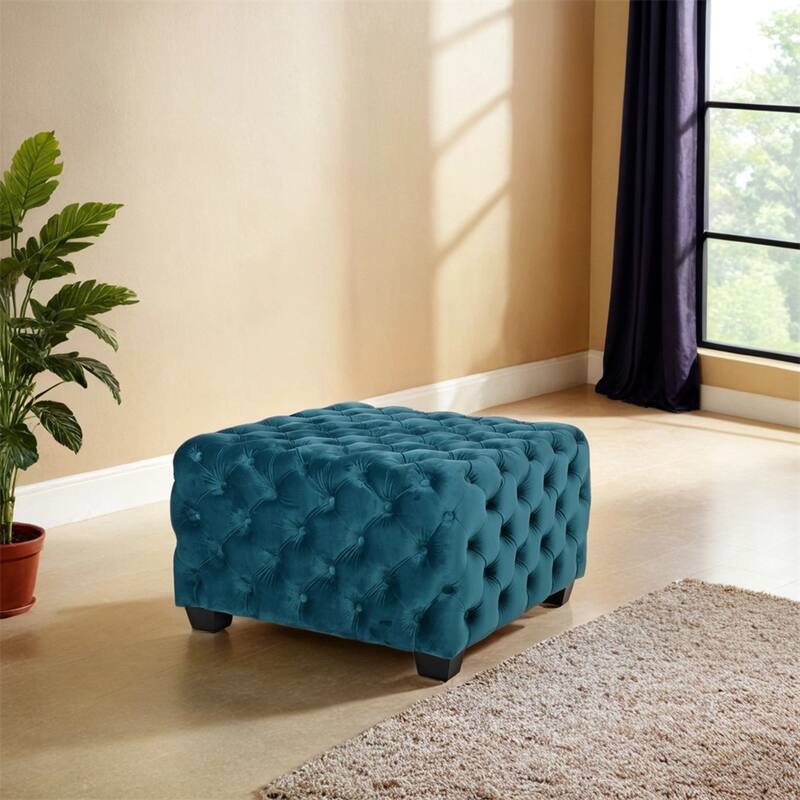 Ottoman Upholstered Fabric Footrest Stair Stool