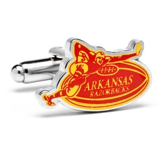Shop University Of Arkansas Razorbacks Vintage Logo Cufflinks Orange Overstock 18053273