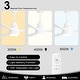 preview thumbnail 79 of 97, Sofucor 48/52 Inch Wood Ceiling Fan with Light and Remote/Smart App Voice Control, Dimmable Lights Included