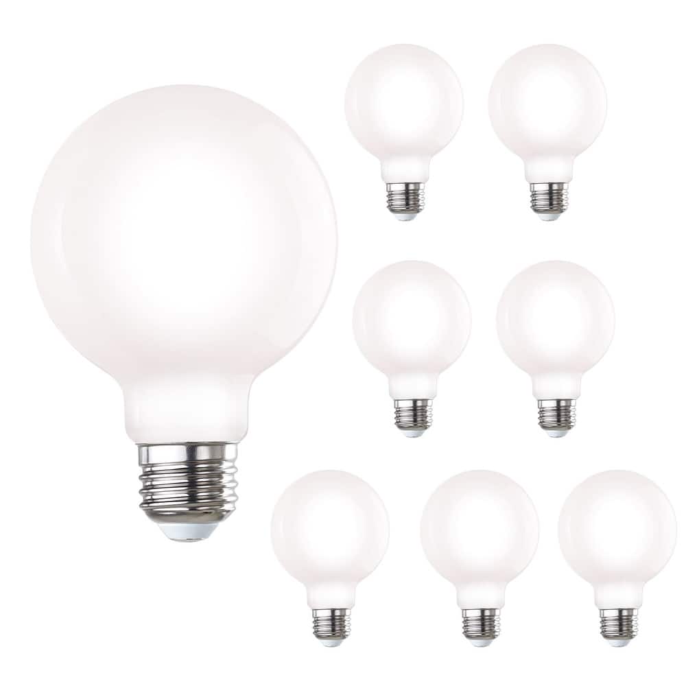 Bulbrite Pack of (8) 7 Watt Dimmable Filament G25 Medium (E26) LED Bulb