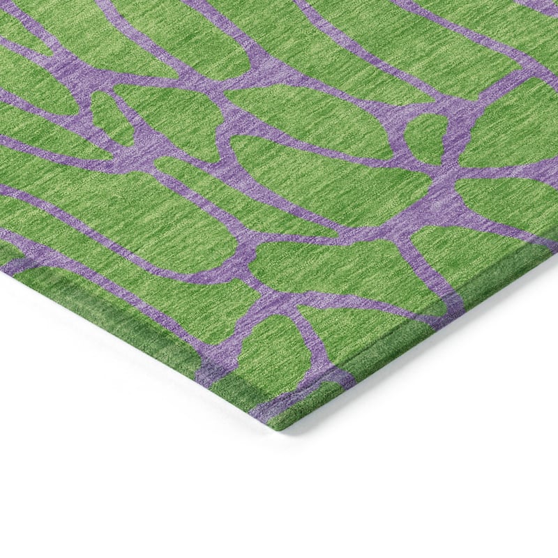 Machine Washable Indoor/ Outdoor Contemporary Chantille Rug