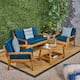 Option teak finish + dark teal