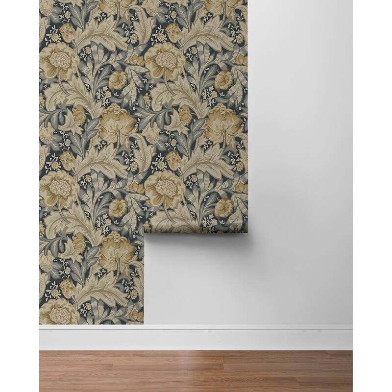 NextWall Acanthus Garden Floral Peel and Stick Wallpaper