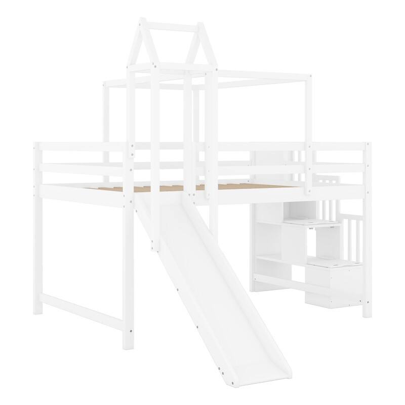 Full Size Castles Shaped Loft Bed Frame, Pink Bed Bath & Beyond 39931592