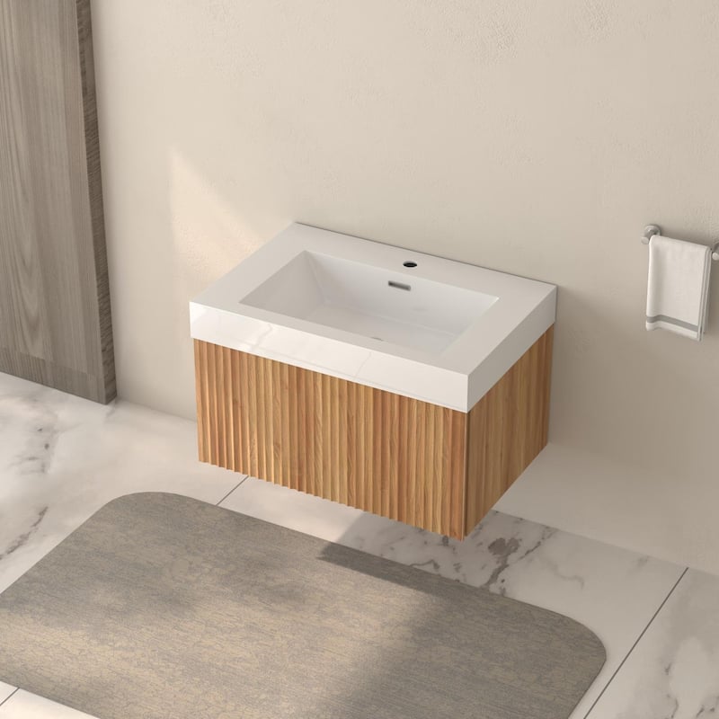 Wall Mounted Floating Bathroom Vanity with Sink