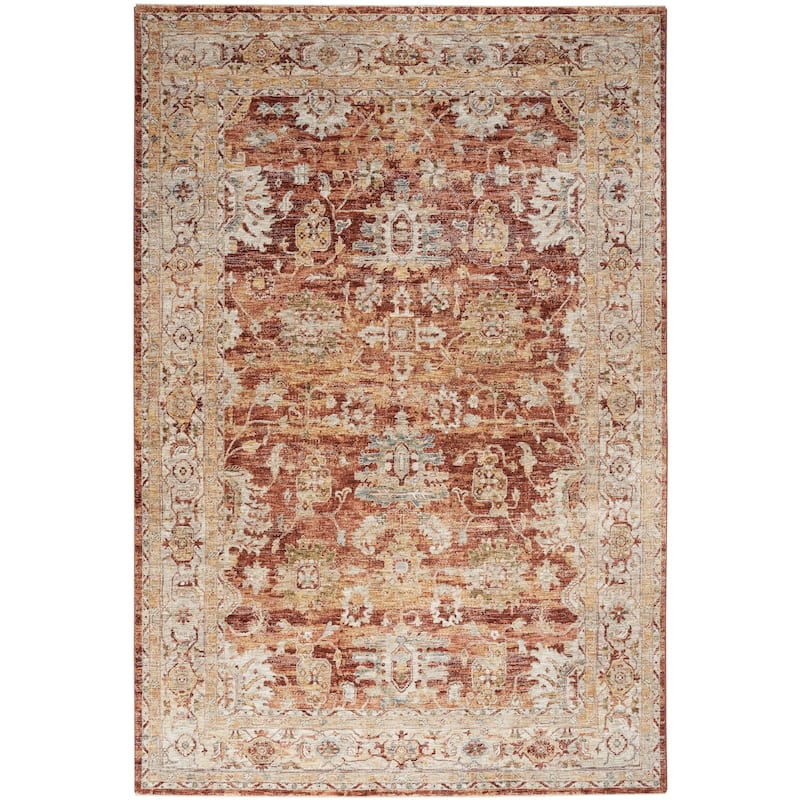 Nourison Petra Traditional Persian Medallion Border Area Rug