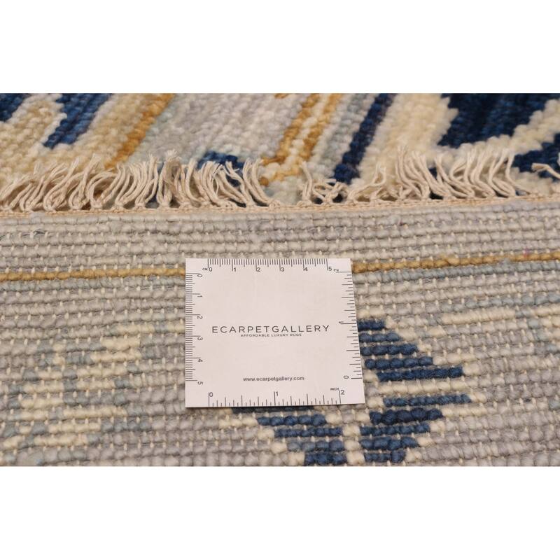 ECARPETGALLERY Hand-knotted Modern Oushak Light Grey Wool Rug - 12' x 15' 3"