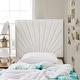 preview thumbnail 1 of 6, Tavira Allure® College Dorm Headboard - Sunrise Panel by DormCo Velvety White