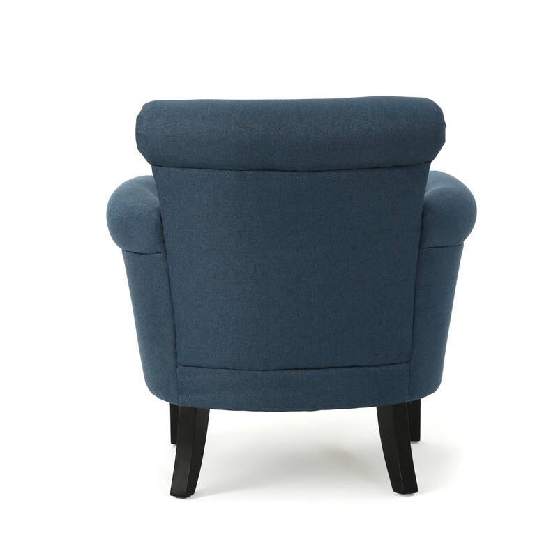 Brice Contemporary Scroll Arm Club Chair with Nailhead Trim by Christopher Knight Home