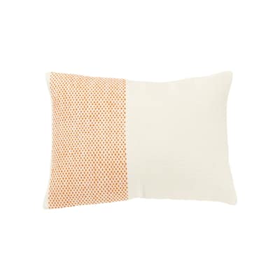 Rizzy Home Transitional Natural Decorative Pillow Cover 14"x20"