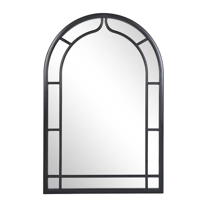 Arch Window Wall Mirror Bathroom Vanity Mirror - Black - 47.2'' H X 31.5" W x 1.1" D