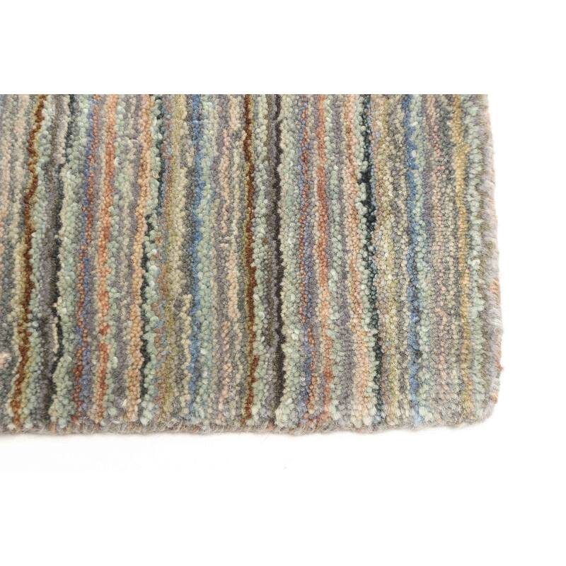 ECARPETGALLERY Hand Loomed Kashkuli Gabbeh Grey Wool Rug - 3'11 x 5'8