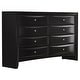preview thumbnail 1 of 4, Briana Transitional Wood 8-drawer Bedroom Dresser Black Dresser (Black)