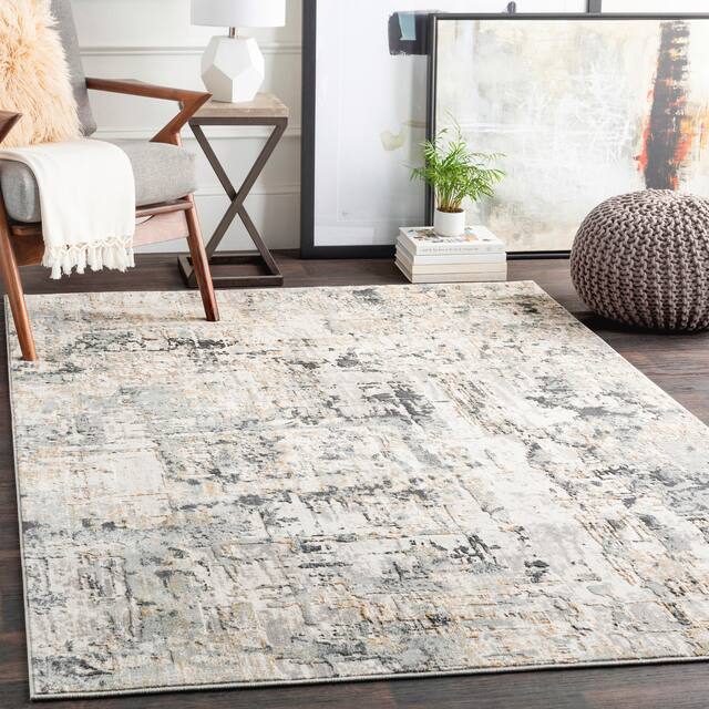 Tamboia Updated Abstract Area Rug - 8'10" x 12'4" - Silver/Grey