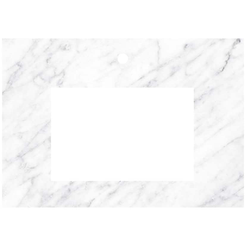 Native Trails VT30-R1812-CA-1 Carrara 30" Marble Vanity Top with
