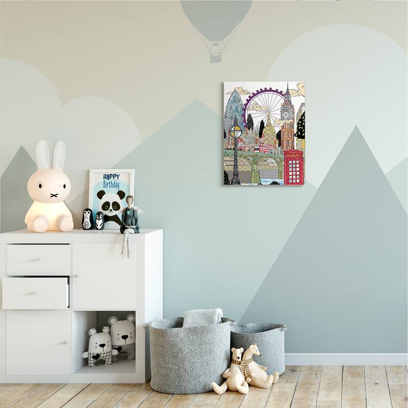 Stupell London England Landmarks Intricate Arabesque Patterns Canvas Wall Art