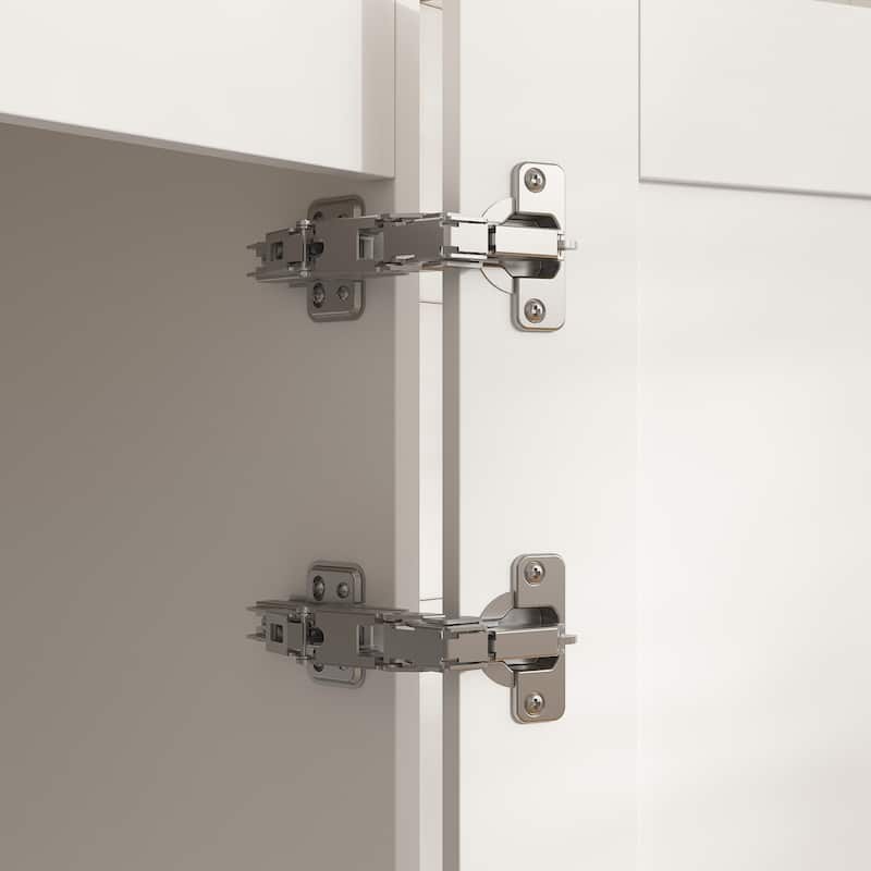 Modular White Kitchen Cabinet Set Customizable Base and Wall Cabinets Pantry Storage and DIY Countertop Design(Without desktop)